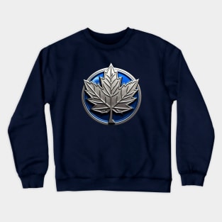 Cool Maple Leaf Badge Crewneck Sweatshirt